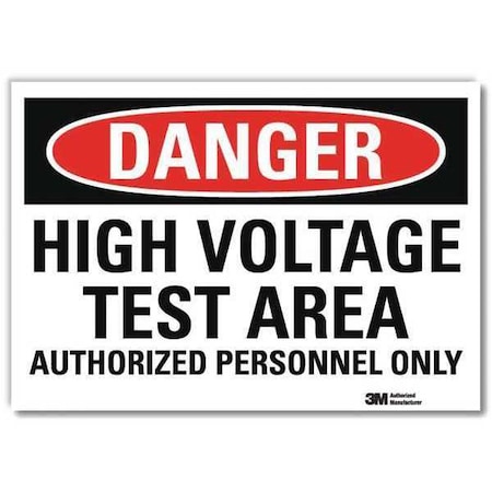 Lyle Danger Sign, Self-Adhesv Mount, 10inWx7inH, U3-1632-RD_10X7 U3-1632-RD_10X7