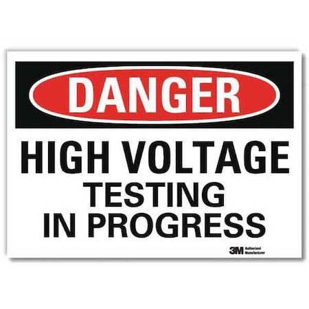 Lyle Danger Sign, Slf-Adhesv Mount, 14inWx10inH, U3-1633-RD_14X10 U3-1633-RD_14X10