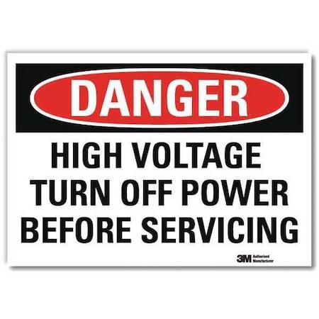 Lyle Danger Sign, Self-Adhesv Mount, 7inWx5inH, U3-1634-RD_7X5 U3-1634-RD_7X5