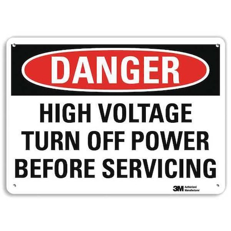 Lyle Plastic Danger Sign, 4 Holes, 14"x10", U3-1635-NP_14X10 U3-1635-NP_14X10