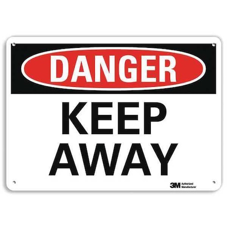 Lyle Danger Sign, 10 in H, 14 in W, Aluminum, Vertical Rectangle, English, U3-1682-RA_14X10 U3-1682-RA_14X10