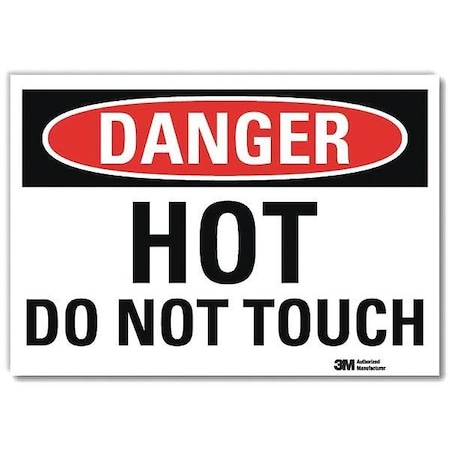 Lyle Danger, Hot Do Not Touch, 7" W x 5" H, Rectangle, Vinyl U3-1653-RD_7X5