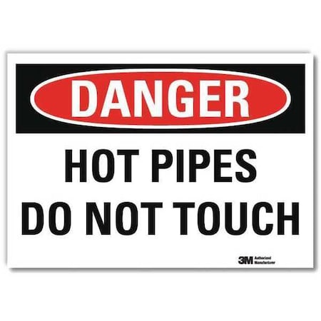 Lyle Danger Sign, 5 in H, 7 in W, Reflective Sheeting, Horizontal Rectangle, English, U3-1659-RD_7X5 U3-1659-RD_7X5