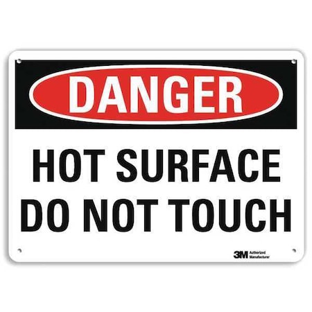 Lyle Danger Sign, 10 in H, 14 in W, Aluminum, Vertical Rectangle, English, U3-1660-RA_14X10 U3-1660-RA_14X10