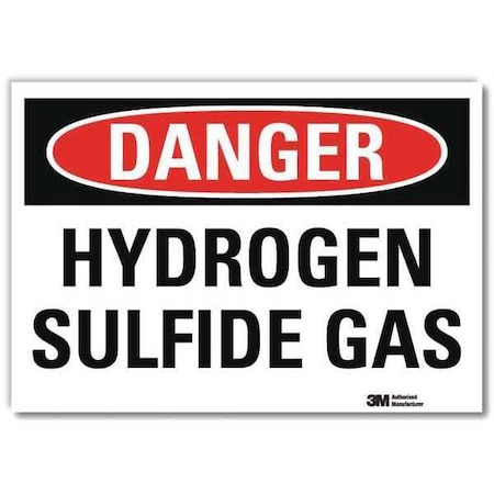 Lyle Danger Sign, 5 in H, 7 in W, Horizontal Rectangle, English, U3-1672-RD_7X5 U3-1672-RD_7X5
