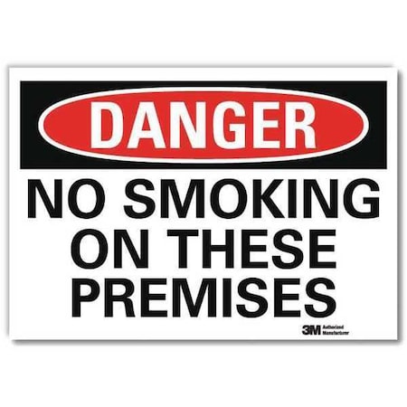 Lyle Danger Sign, 5 in H, 7 in W, Reflective Sheeting, Horizontal Rectangle, English, U3-1846-RD_7X5 U3-1846-RD_7X5