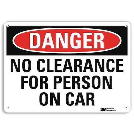 Lyle Danger Sign, 10" W, 7" H, 0.040" Thickness, U3-1817-NA_10x7 U3-1817-NA_10x7