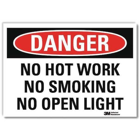 Lyle Danger Sign, 7" H, 10" W, Reflective Sheeting, Vertical Rectangle, English, U3-1821-RD_10X7 U3-1821-RD_10X7