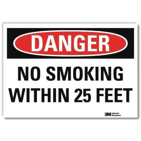 Lyle Danger Sign, 7" H, 10" W, Reflective Sheeting, Vertical Rectangle, English, U3-1862-RD_10X7 U3-1862-RD_10X7