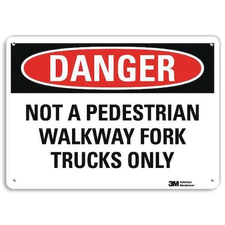 Lyle Danger Sign, 10 in H, 14 in W, Plastic, Horizontal Rectangle, English, U3-1879-NP_14X10 U3-1879-NP_14X10