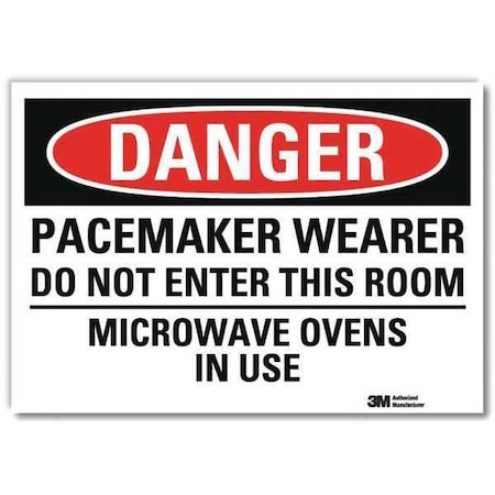 Lyle Danger Sign, Self-Adhesv Mount, 10inWx7inH, U3-1900-RD_10X7 U3-1900-RD_10X7