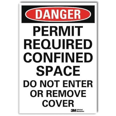 Lyle Danger Sign, Self-Adhesv Mount, 5inWx7inH, U3-1905-RD_5X7 U3-1905-RD_5X7