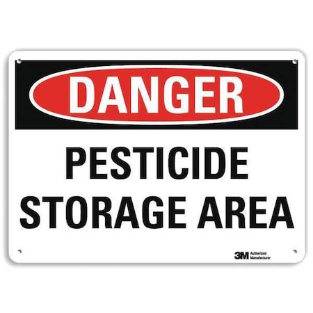 Lyle Danger Sign, 10 in H, 14 in W, Vertical Rectangle, English, U3-1908-RA_14X10 U3-1908-RA_14X10