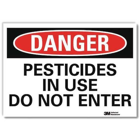 Lyle Danger Sign, 7 in H, 10 in W, Vertical Rectangle, English, U3-1915-RD_10X7 U3-1915-RD_10X7