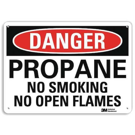 Lyle Danger No Smoking Sign, 7" H, 10" W, Vertical Rectangle, English, U3-1937-RA_10X7 U3-1937-RA_10X7