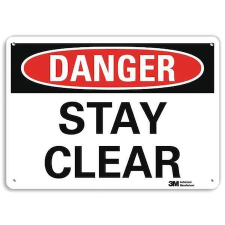 Lyle Danger Sign, 10 in H, 14 in W, Aluminum, Horizontal Rectangle, English, U3-1992-NA_14x10 U3-1992-NA_14x10