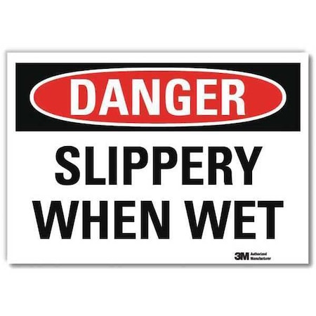 Lyle Danger Sign, 5 in H, 7 in W, Reflective Sheeting, Horizontal Rectangle, English, U3-1981-RD_7X5 U3-1981-RD_7X5