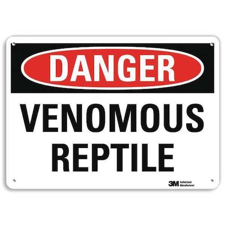 Lyle Danger, Venomus Reptile, 7 in x 10 in, Vertical Rectangle, Aluminum, U3-2038-NA_10x7 U3-2038-NA_10x7