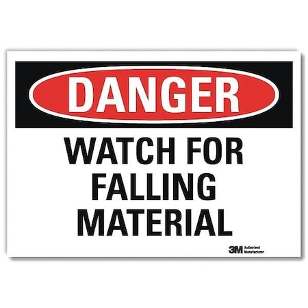 Lyle Danger Sign, 7 in H, 10 in W, Reflective Sheeting, Vertical Rectangle, English, U3-2043-RD_10X7 U3-2043-RD_10X7