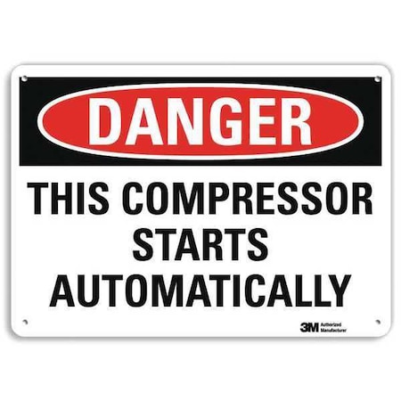 Lyle Danger Sign, 7 in Height, 10 in Width, Plastic, Vertical Rectangle, English U3-2004-NP_10X7