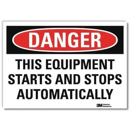 Lyle Danger Sign, 5 in Height, 7 in Width, Reflective Sheeting, Horizontal Rectangle, English U3-2008-RD_7X5