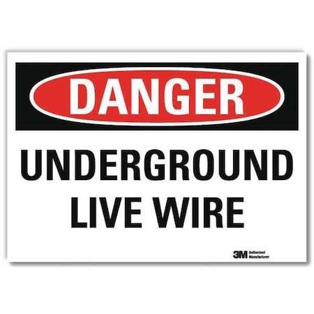 Lyle Danger Sign, Self-Adhesv Mount, 7inWx5inH, U3-2030-RD_7X5 U3-2030-RD_7X5