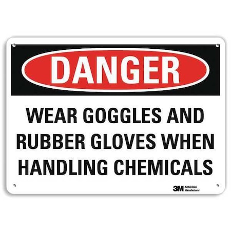 Lyle Plastic Danger Sign, 4 Holes, 10"x7", U3-2057-NP_10X7 U3-2057-NP_10X7