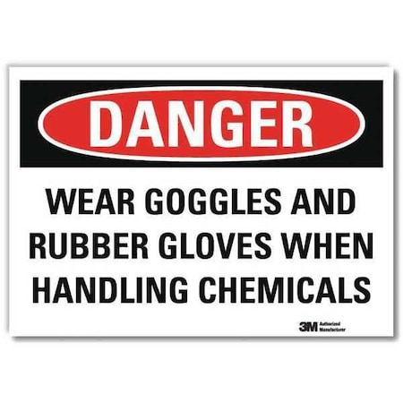 Lyle Danger Sign, Self-Adhesv Mount, 7inWx5inH, U3-2057-RD_7X5 U3-2057-RD_7X5