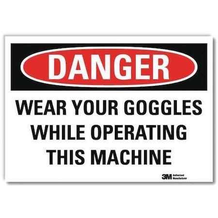 Lyle Danger Sign, Self-Adhesv Mount, 7inWx5inH, U3-2070-RD_7X5 U3-2070-RD_7X5