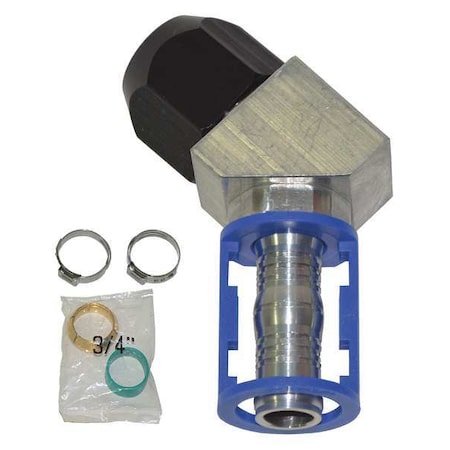 Airsept Connector 45deg, 3/4 in. Tube to No 12 Hose 76715