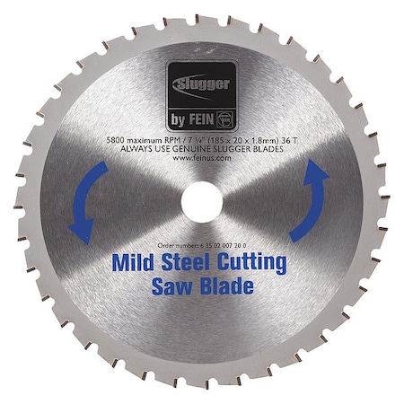 Fein Circular Saw Blade, Mild Steel, 7-1/4in. 63502007200