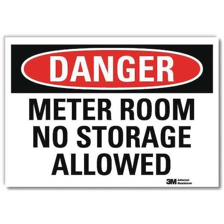 Lyle Danger Sign, 5 in H, 7 in W, Reflective Sheeting, Horizontal Rectangle, English, U3-1796-RD_7X5 U3-1796-RD_7X5