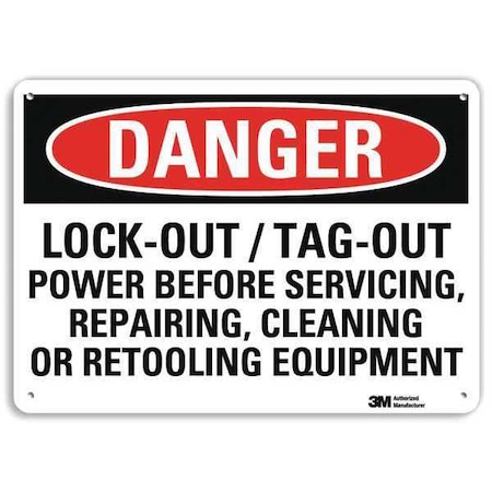 Lyle Danger Sign, 4 Hole Mount, 10in W x 7in H, U3-1765-RA_10X7 U3-1765-RA_10X7