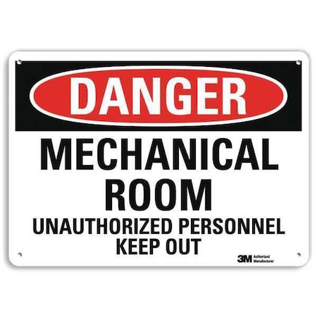 Lyle Danger Sign, 10 in H, 14 in W, Plastic, Horizontal Rectangle, English, U3-1786-NP_14X10 U3-1786-NP_14X10