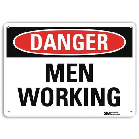 Lyle DangerMen Working, 10 in x 14 in, Vertical Rectangle, Aluminum, U3-1788-RA_14X10 U3-1788-RA_14X10