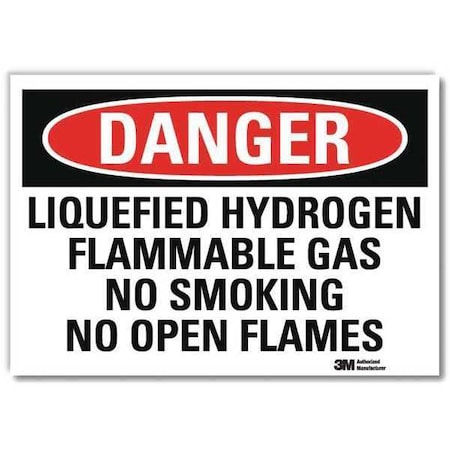 Lyle Danger Sign, 5 in H, 7 in W, Reflective Sheeting, Horizontal Rectangle, English, U3-1753-RD_7X5 U3-1753-RD_7X5