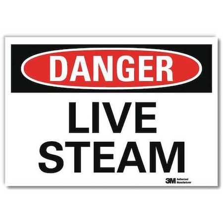 Lyle Danger Sign, 5 in H, 7 in W, Reflective Sheeting, Horizontal Rectangle, English, U3-1756-RD_7X5 U3-1756-RD_7X5