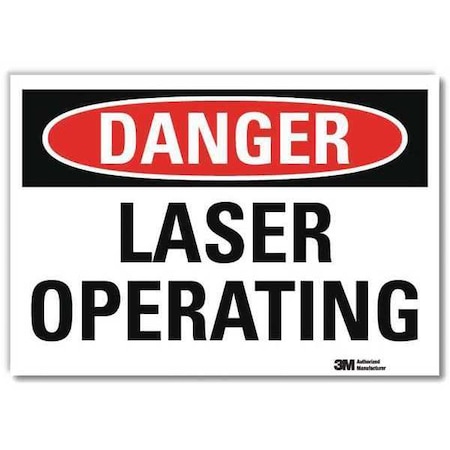Lyle Danger Sign, 7 in H, 10 in W, Reflective Sheeting, Vertical Rectangle, U3-1739-RD_10X7 U3-1739-RD_10X7