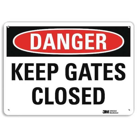 Lyle Danger Sign, 7 in H, 10 in W, Plastic, Vertical Rectangle, English, U3-1697-NP_10X7 U3-1697-NP_10X7