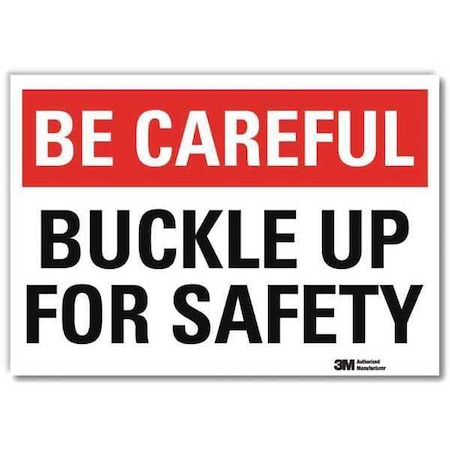 Lyle Reflective Seat Belt Label, 10 in H, 14 in W, Aluminum, Horizontal Rectangle, U7-1006-RD_14X10 U7-1006-RD_14X10