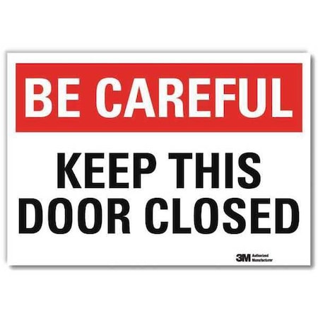 Lyle Safety Decal, 5 in H, 7 in W, Reflective Sheeting, Horizontal Rectangle, English, U7-1020-RD_7X5 U7-1020-RD_7X5