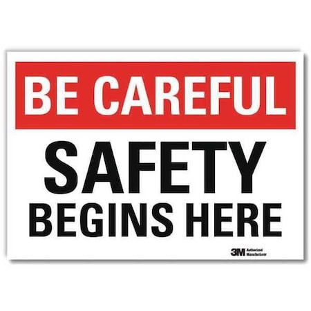 Lyle Safety Decal, 10 in H, 14 in W, Reflective Sheeting, English, U7-1027-RD_14X10 U7-1027-RD_14X10