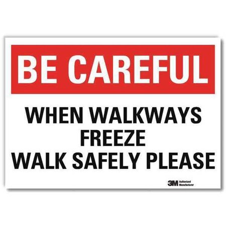 Lyle Safety Decal, 5 in H, 7 in W, Reflective Sheeting, Horizontal Rectangle, English, U7-1057-RD_7X5 U7-1057-RD_7X5