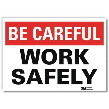Lyle Safety Decal, 5 in H, 7 in W, Reflective Sheeting, English, U7-1058-RD_7X5 U7-1058-RD_7X5