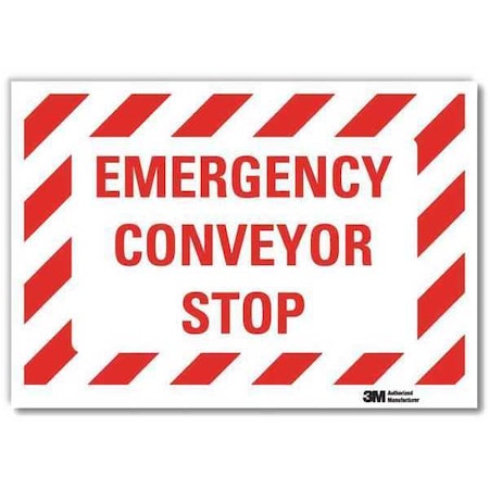 Lyle Safety Decal, 10 in Height, 14 in Width, Reflective Sheeting, Horizontal Rectangle, English U7-1067-RD_14X10