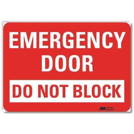 Lyle Safety Decal, 10 in Height, 14 in Width, Reflective Sheeting, Horizontal Rectangle, English U7-1069-RD_14X10