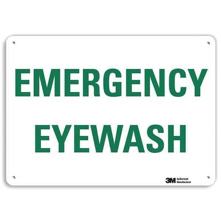Lyle Emergency Eyewash, 10 in x 14 in, Horizontal Rectangle, Aluminum, U7-1102-RA_14X10 U7-1102-RA_14X10