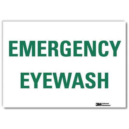 Lyle Emergency Eyewash, 5 in x 7 in, Horizontal Rectangle, Reflective Sheeting, U7-1102-RD_7X5 U7-1102-RD_7X5