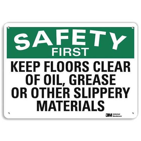 Lyle Safety Sign, 7 in Height, 10 in Width, Aluminum, Vertical Rectangle, English, U7-1212-RA_10X7 U7-1212-RA_10X7