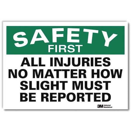 Lyle Safety Decal, 10 in H, 14 in W, Reflective Sheeting, English, U7-1161-RD_14X10 U7-1161-RD_14X10